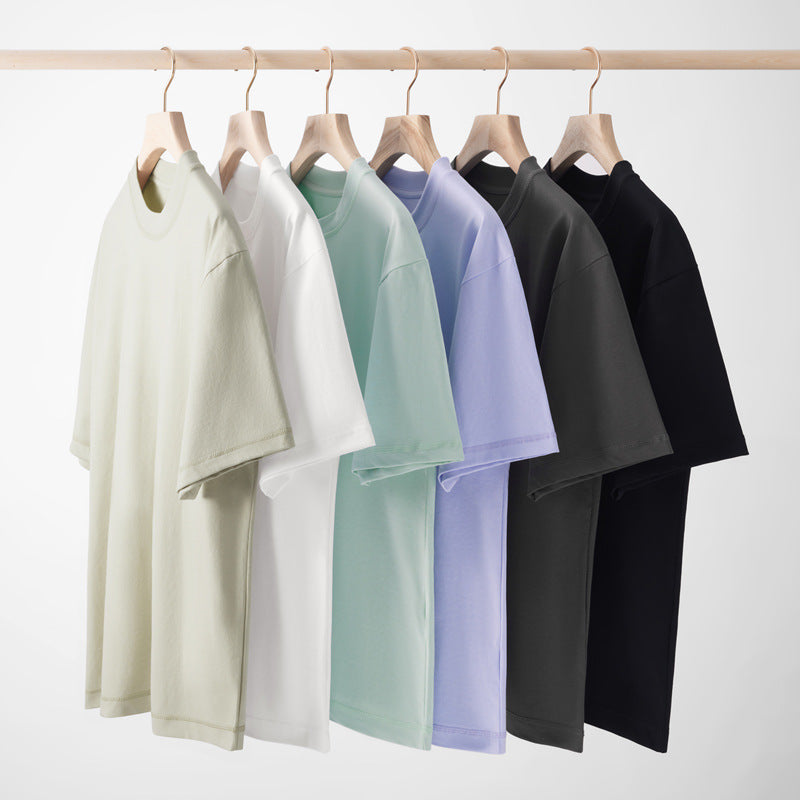 Ice cotton sunscreen cool t-shirt men's solid color breathable casual summer short-sleeved clothes