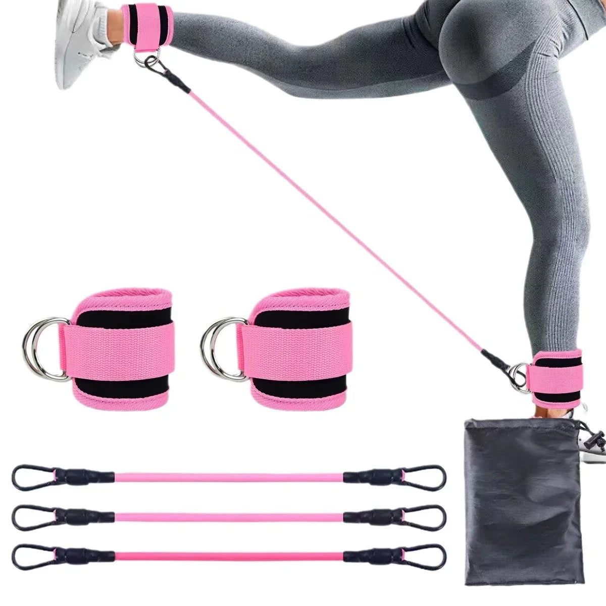Ankle Strap Resistance Bands Hip Leg Strength Pull Rope Fitness Elastic Training Home Yoga Pilate Crossfit Workout Gym Equipment CJDROPSHIPPING