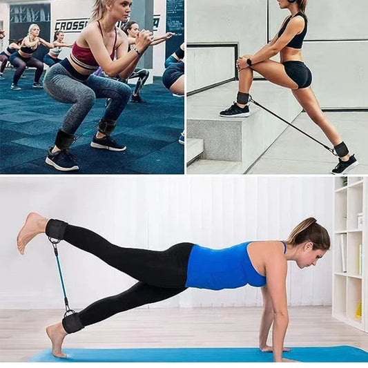 Ankle Strap Resistance Bands Hip Leg Strength Pull Rope Fitness Elastic Training Home Yoga Pilate Crossfit Workout Gym Equipment CJDROPSHIPPING