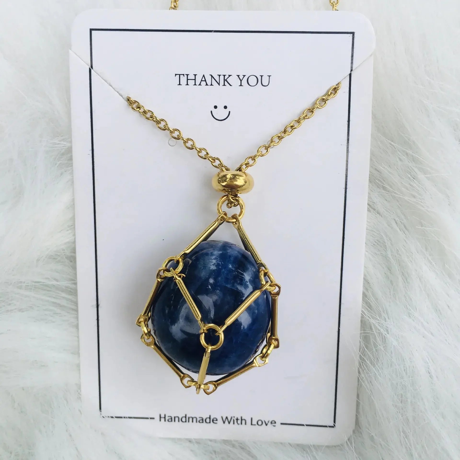 Crystal Raw Stone Pendant Necklace ZENDROP