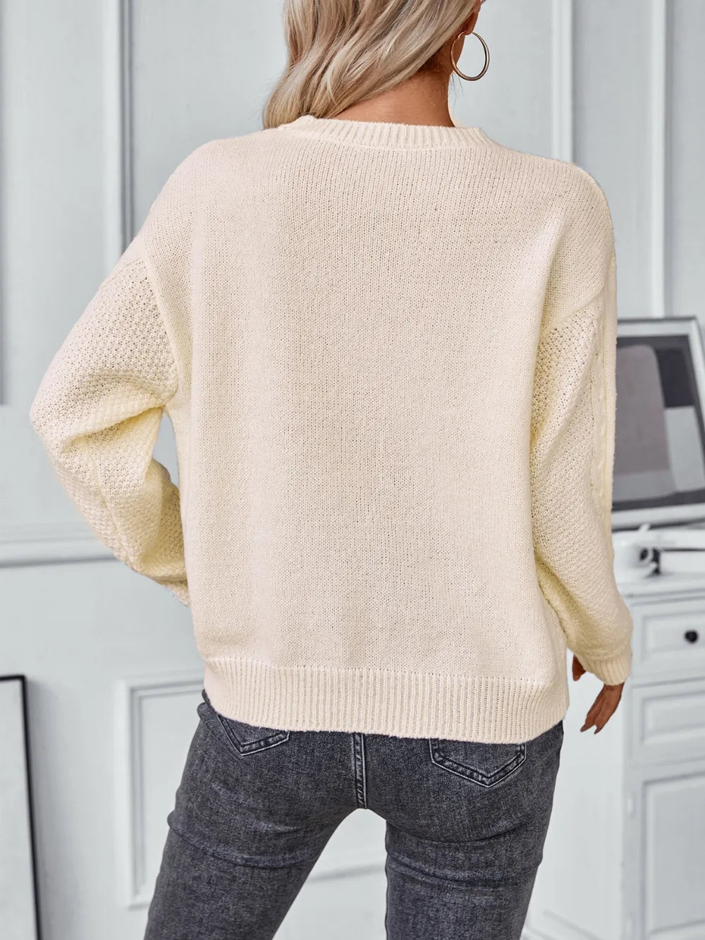 AutumnWinter Retro Twisted Knitted Shirt Women's Wear