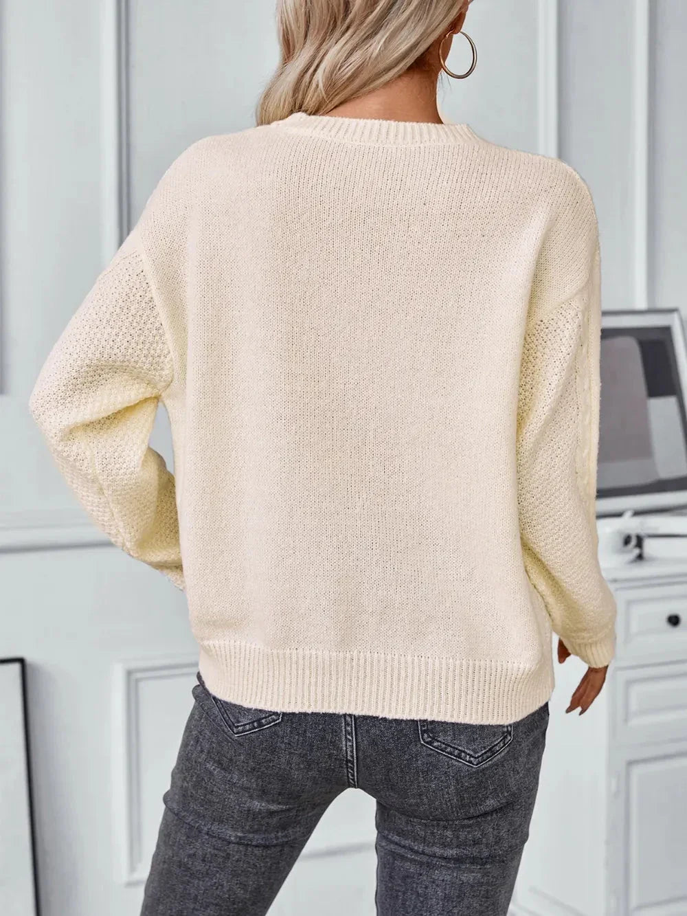 AutumnWinter Retro Twisted Knitted Shirt Women's Wear