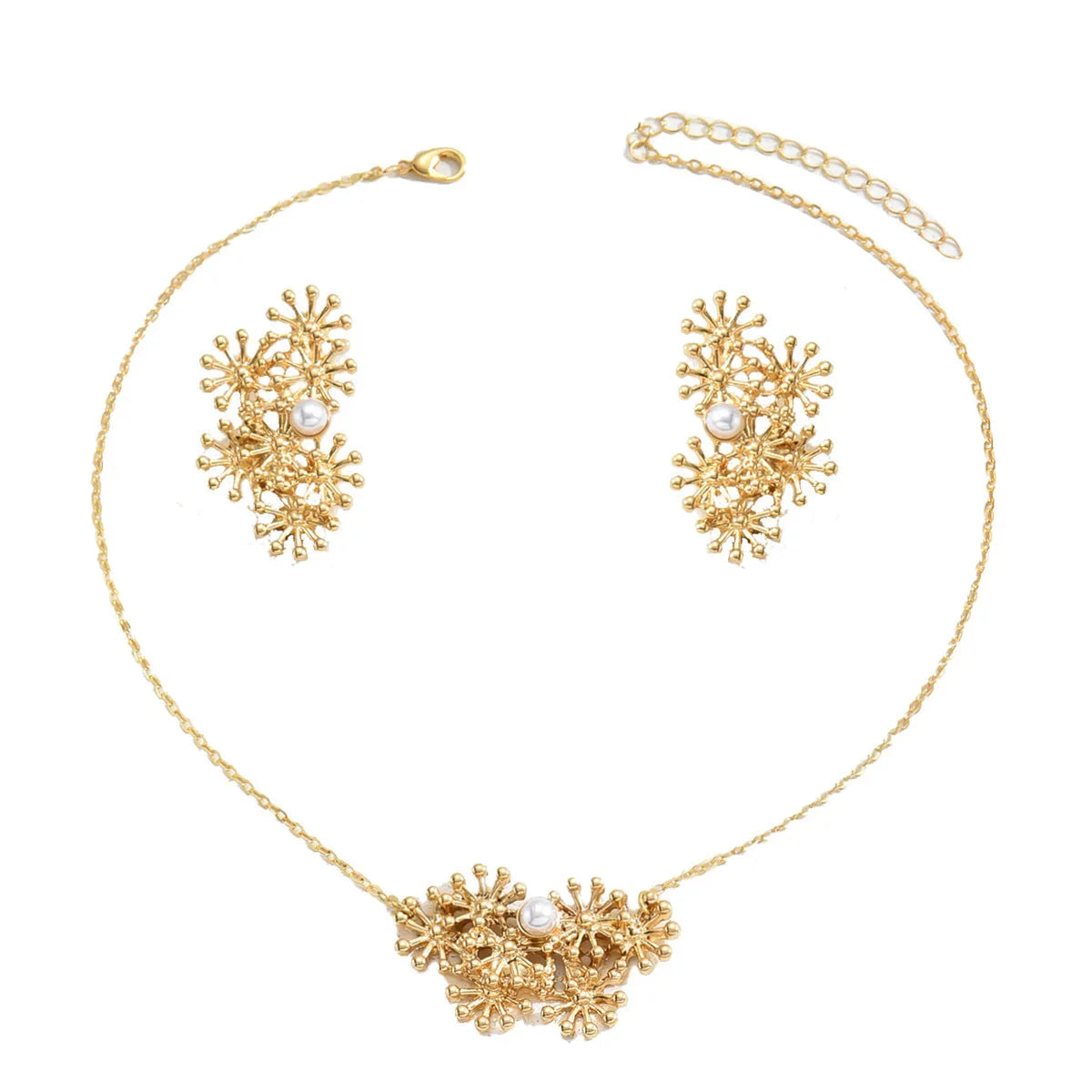 Fashion SUNFLOWER Design Women Necklace Ear Ring Set CJDROPSHIPPING