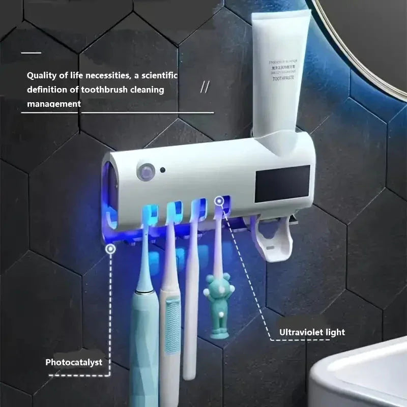 Toothbrush UV Sterilizer with Wall Mounted Holder (1pc) ZENDROP