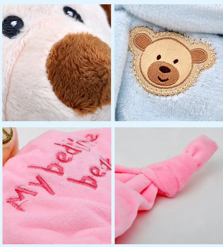 Children's plush dolls, infants, sleeping, soothing teddy bears, cartoon animal dolls CJDROPSHIPPING