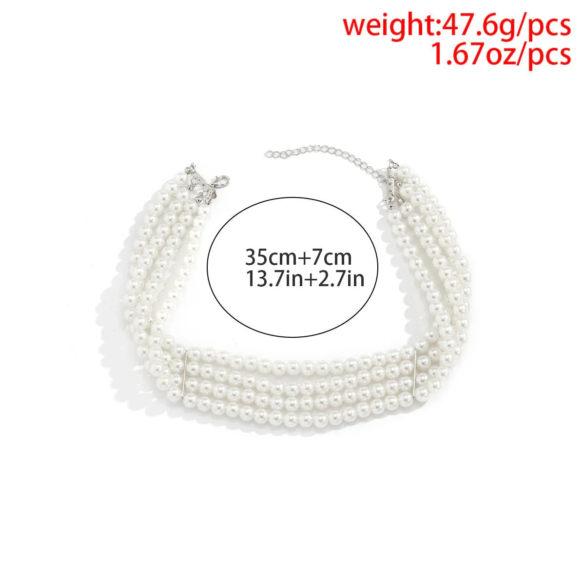 Popular Necklaces Handmade Multi layer Pearl Necklaces Neck Accessories Female Choker eprolo