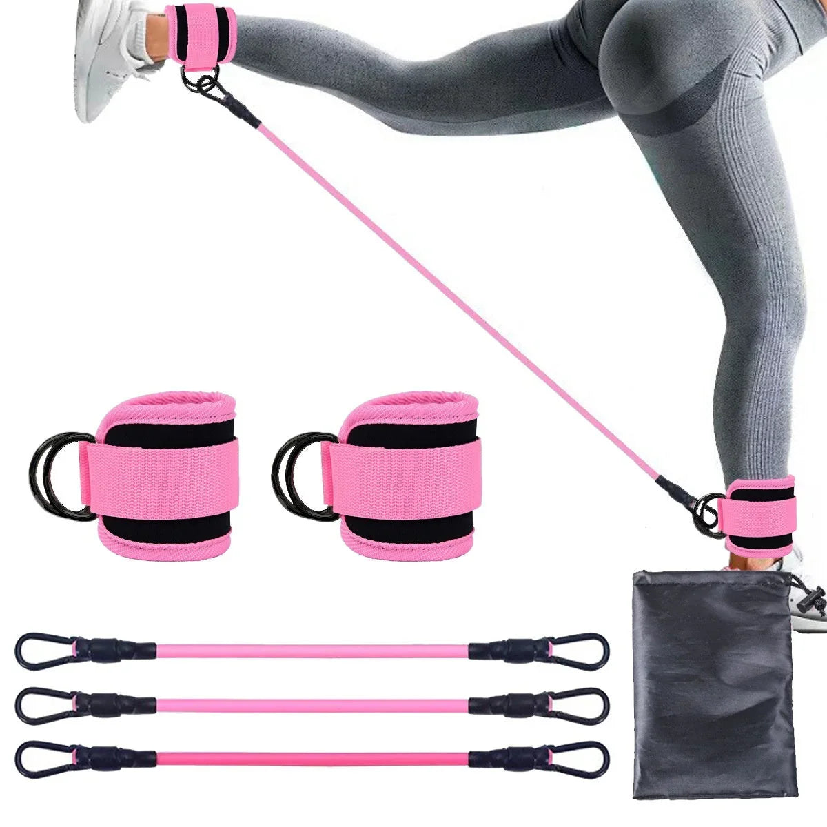 Ankle Strap Resistance Bands Hip Leg Strength Pull Rope Fitness Elastic Training Home Yoga Pilate Crossfit Workout Gym Equipment CJDROPSHIPPING