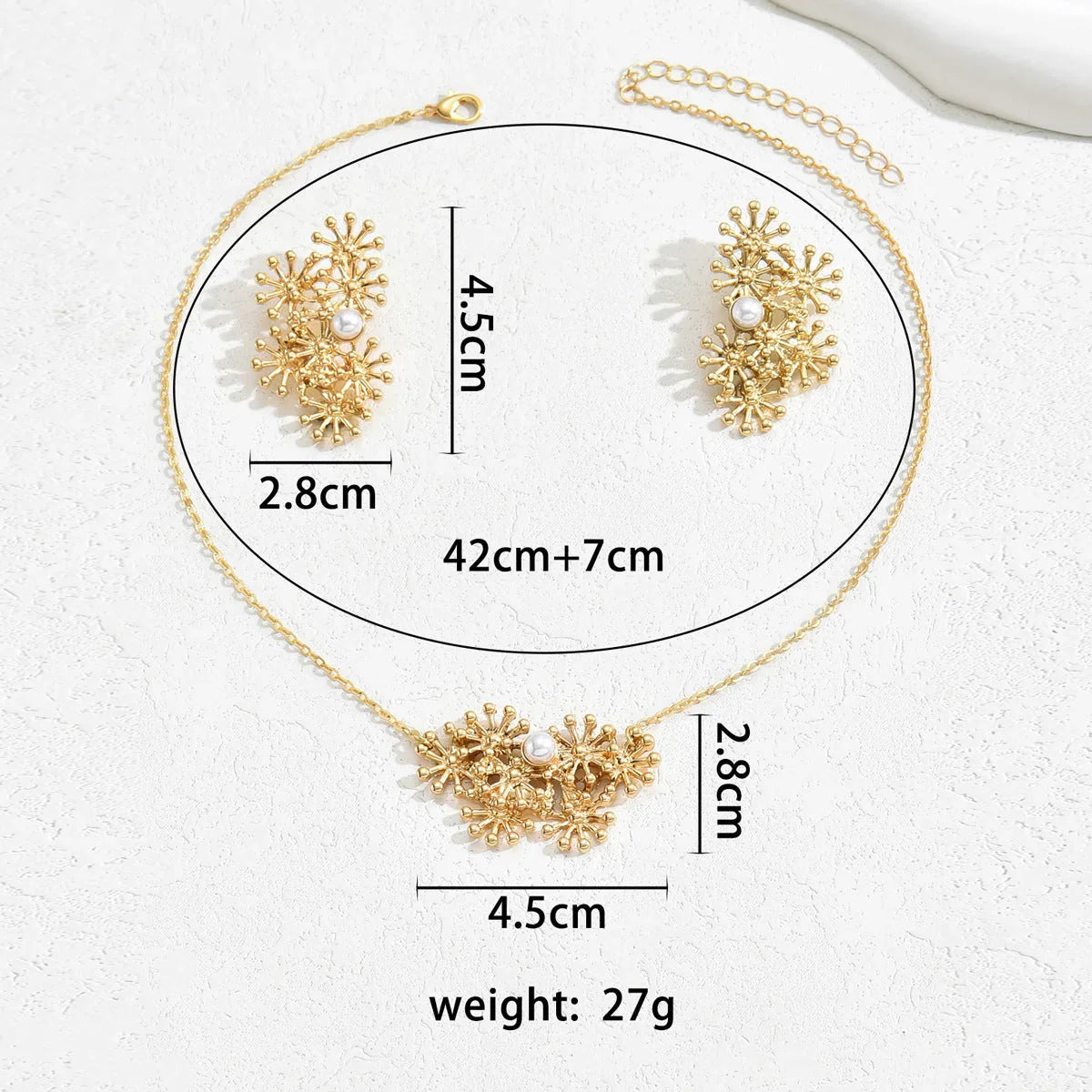 Fashion SUNFLOWER Design Women Necklace Ear Ring Set CJDROPSHIPPING