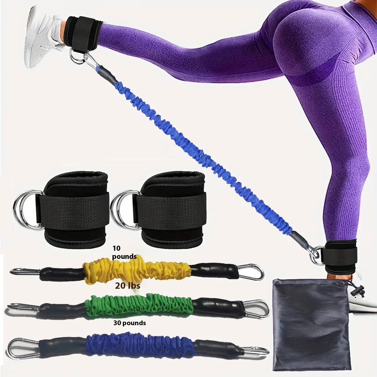 Ankle Strap Resistance Bands Hip Leg Strength Pull Rope Fitness Elastic Training Home Yoga Pilate Crossfit Workout Gym Equipment CJDROPSHIPPING