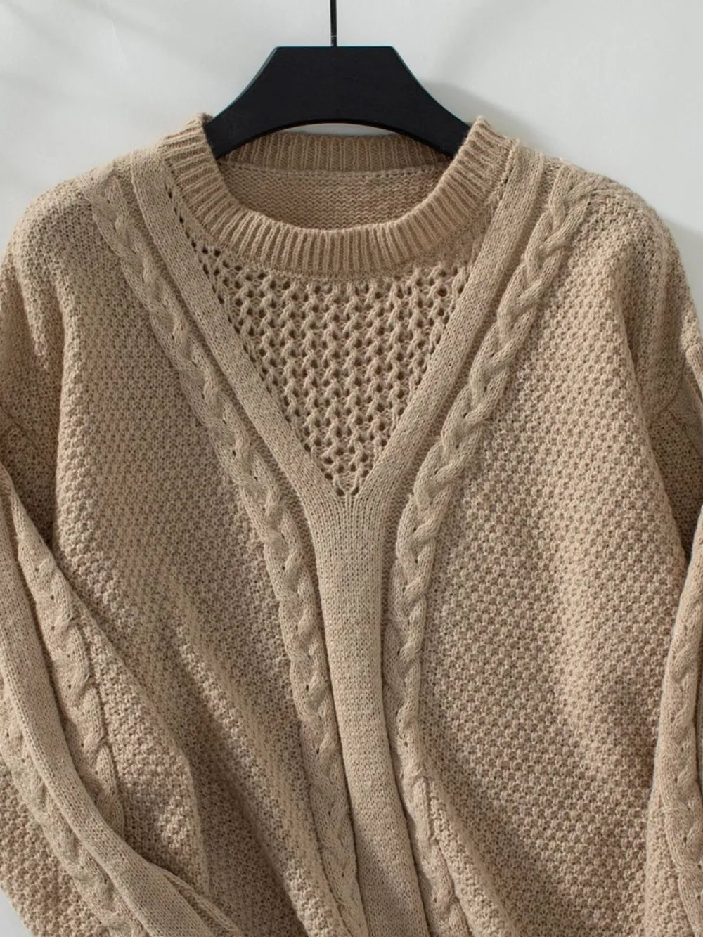 AutumnWinter Retro Twisted Knitted Shirt Women's Wear