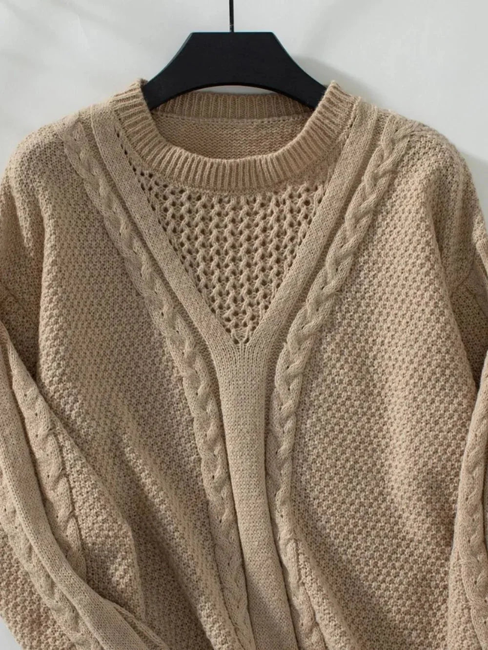AutumnWinter Retro Twisted Knitted Shirt Women's Wear
