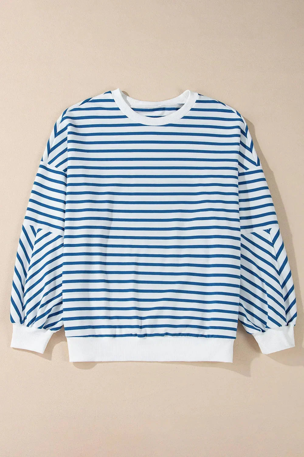 Striped Round Neck Long Sleeve Sweatshirt eprolo