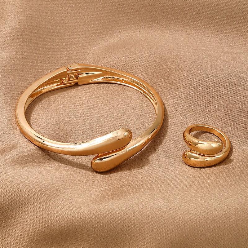 Simple metal temperament geometric circular smooth surface women eprolo