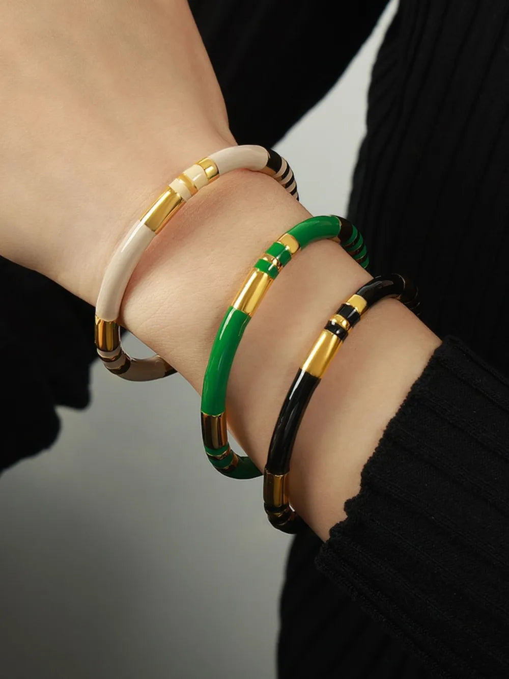 Enamel Titanium Steel Cuff Bracelet eprolo
