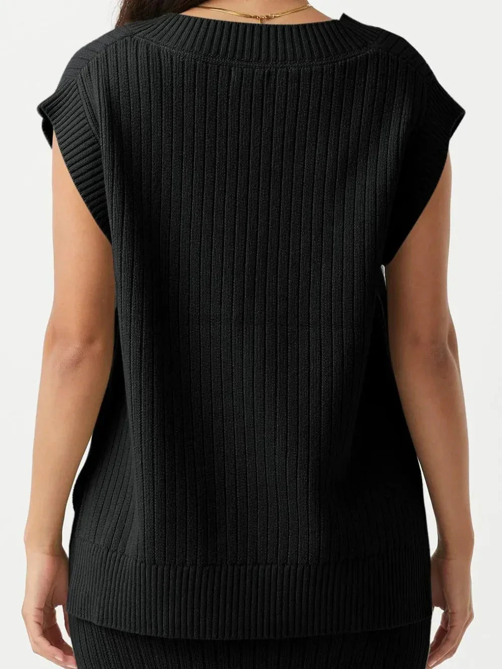 V-neck sleeveless casual loose pullover sweater vest eprolo