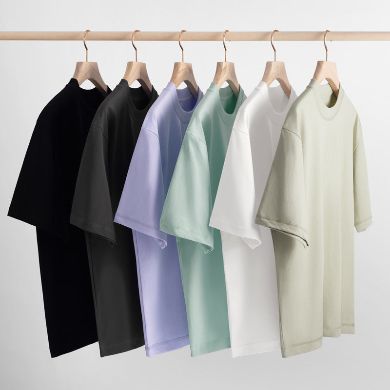 Ice cotton sunscreen cool t-shirt men's solid color breathable casual summer short-sleeved clothes
