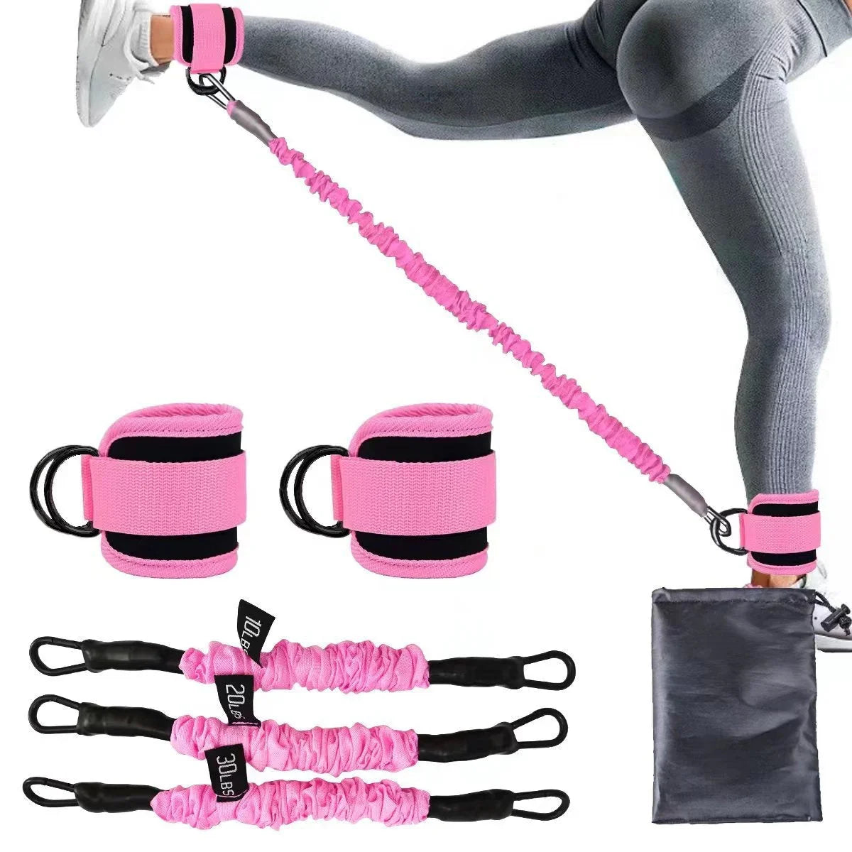 Ankle Strap Resistance Bands Hip Leg Strength Pull Rope Fitness Elastic Training Home Yoga Pilate Crossfit Workout Gym Equipment CJDROPSHIPPING