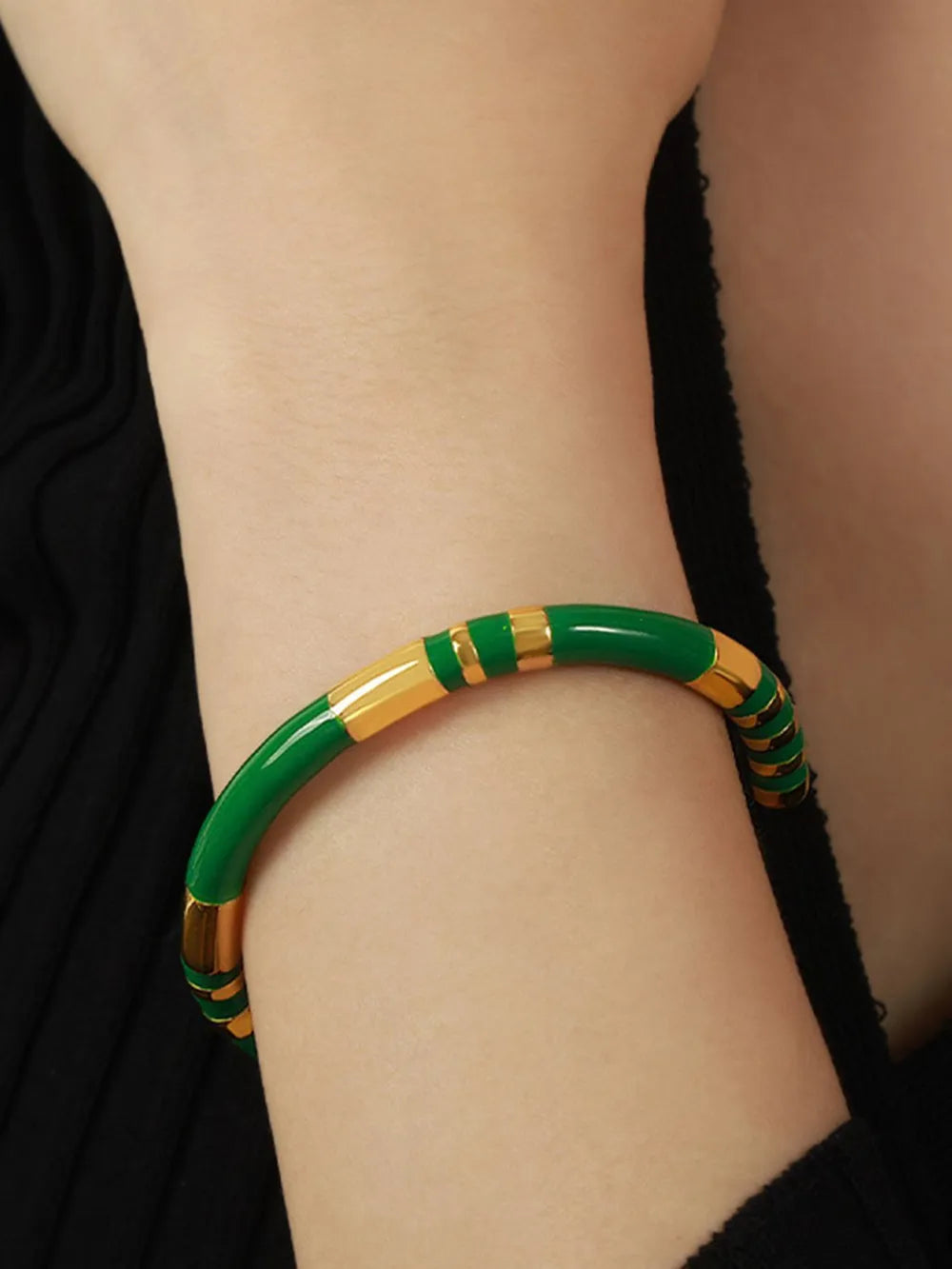 Enamel Titanium Steel Cuff Bracelet eprolo