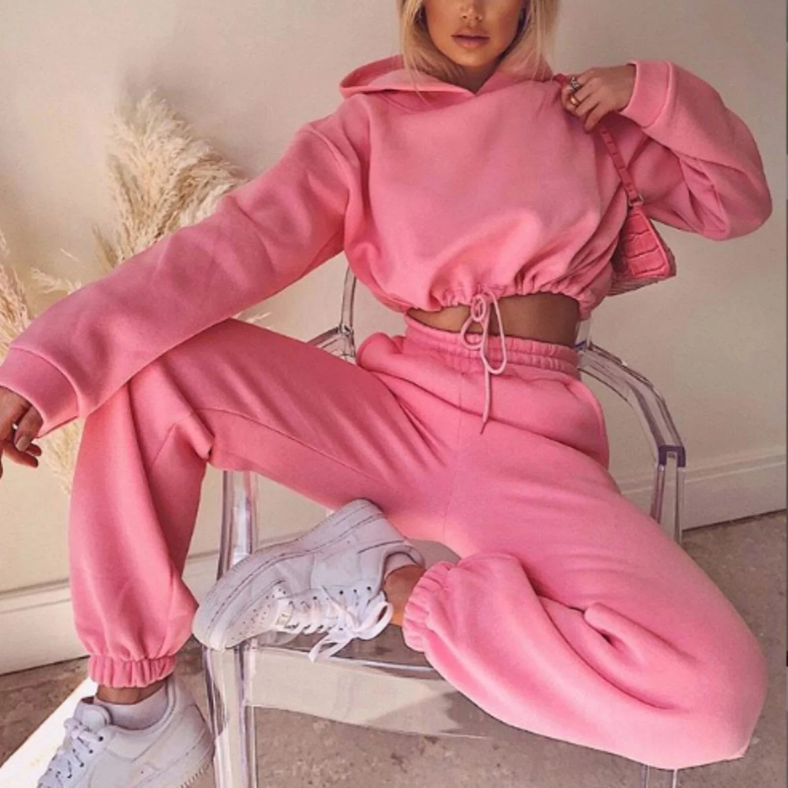 Jogging Suits For Women 2 Piece Sweatsuits Tracksuits Sexy Long Sleeve HoodieCasual Fitness Sportswear CJDROPSHIPPING