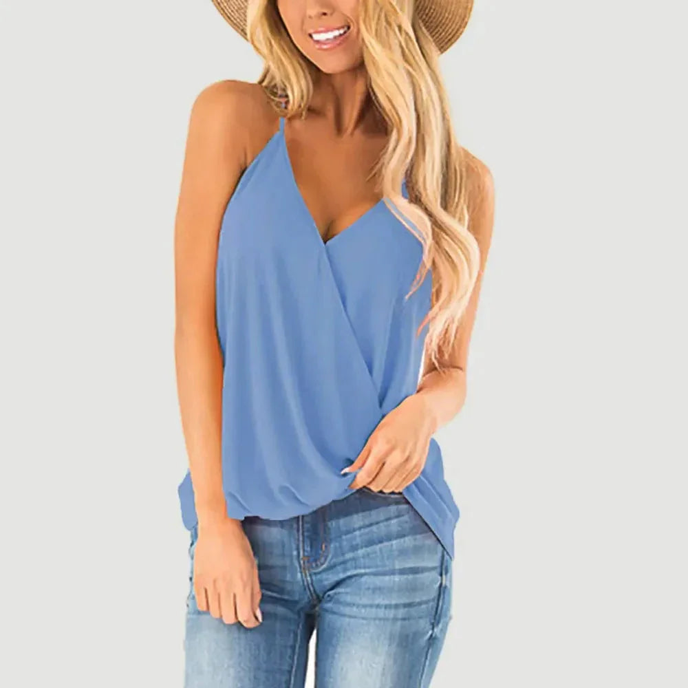 Surplice Spaghetti Strap Top eprolo