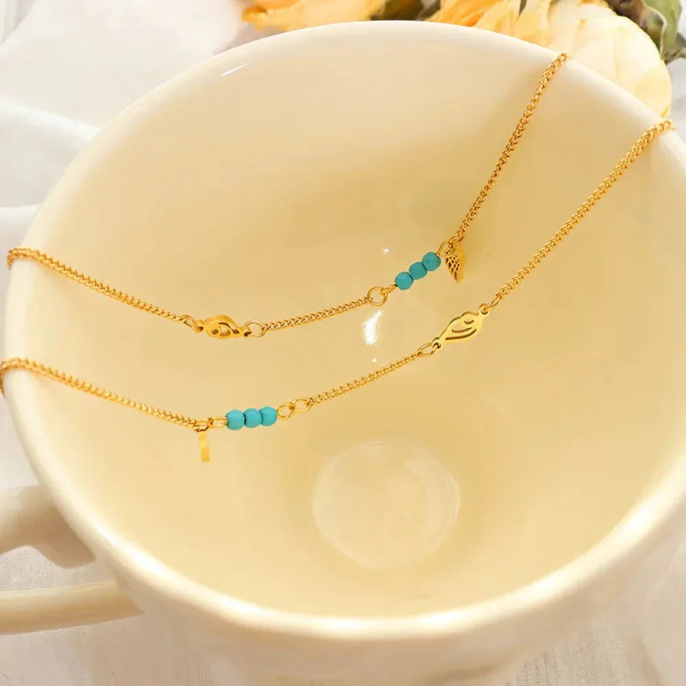 Titanium Steel Wing Shape Charm Anklet Bracelet eprolo