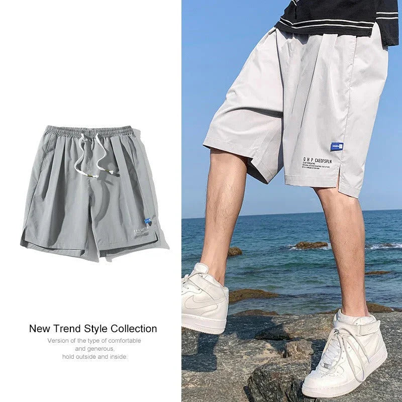 Ice Silk Shorts Mens Summer Thin Outwear Quick Drying Casual Pants Mens Five Point Trend Beach Basketball Sports Pants eprolo