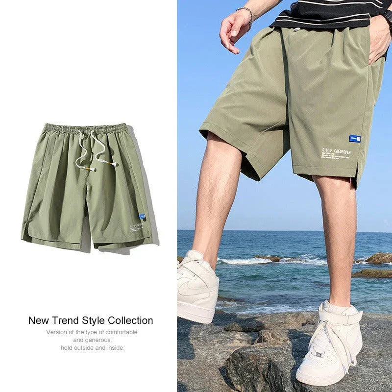 Ice Silk Shorts Mens Summer Thin Outwear Quick Drying Casual Pants Mens Five Point Trend Beach Basketball Sports Pants eprolo