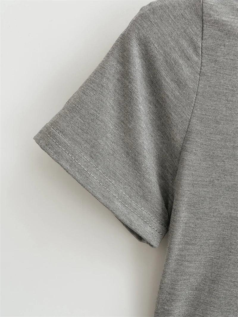 New High Quality Casual T shirt Slim Short Sleeves Fashion Trend Solid Women Clothing Tops eprolo