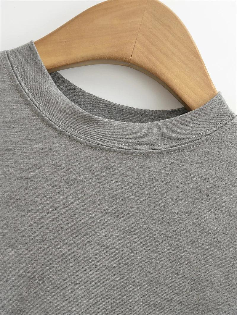 New High Quality Casual T shirt Slim Short Sleeves Fashion Trend Solid Women Clothing Tops eprolo