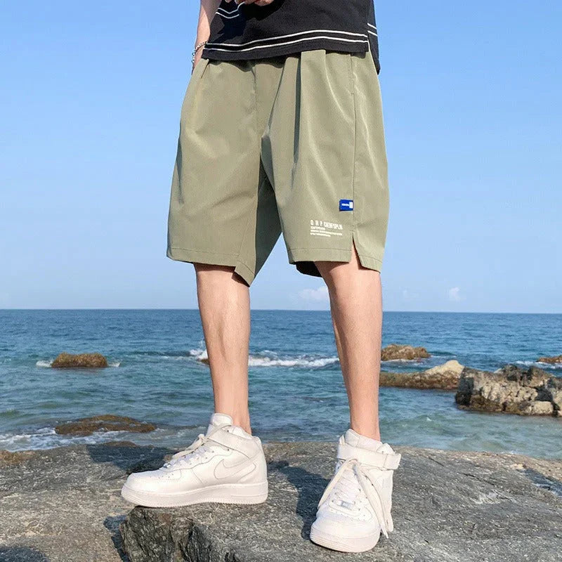 Ice Silk Shorts Mens Summer Thin Outwear Quick Drying Casual Pants Mens Five Point Trend Beach Basketball Sports Pants eprolo
