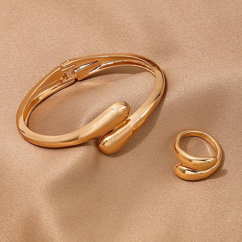 Simple metal temperament geometric circular smooth surface women eprolo