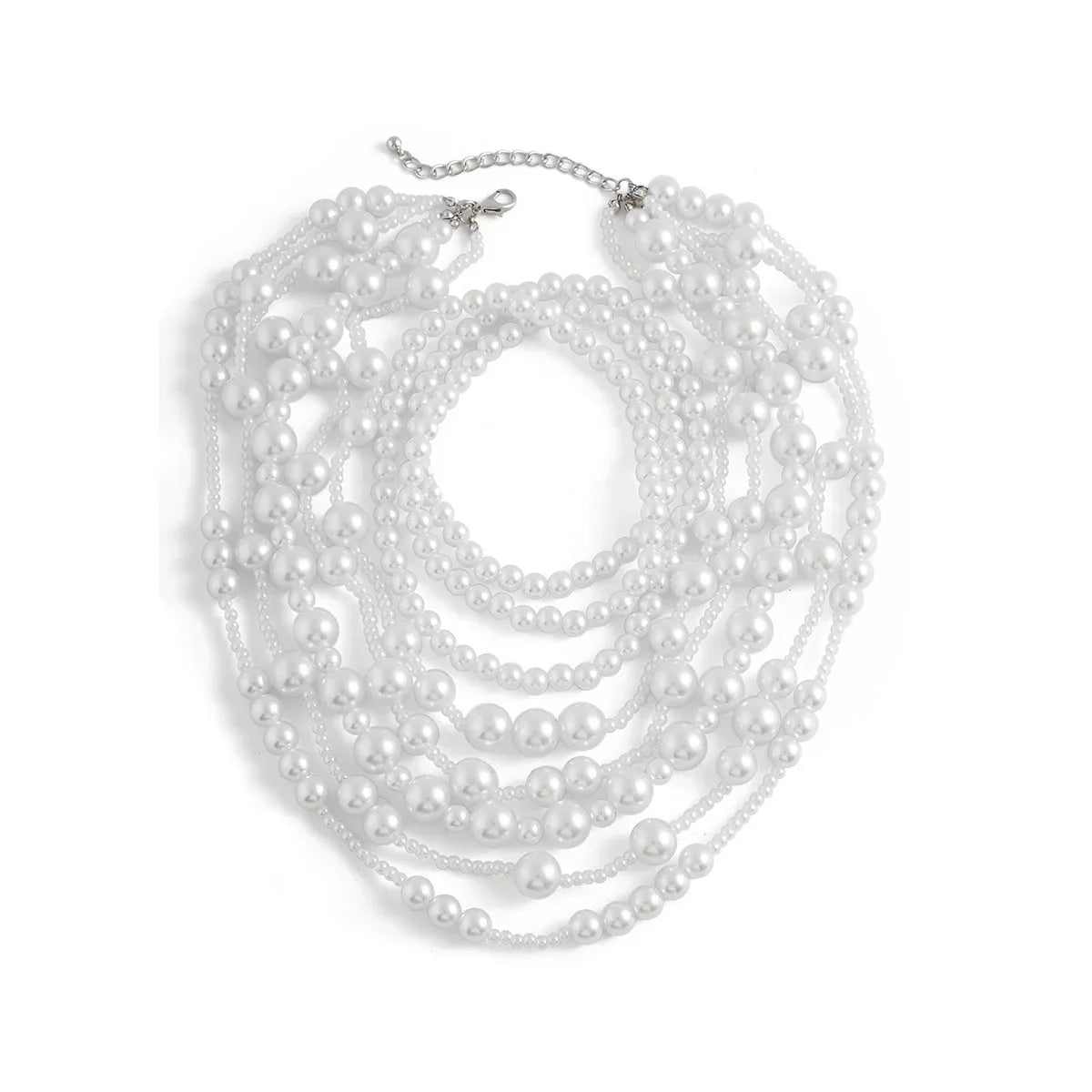 multi-layer imitation pearl necklace women's dress fashionable bride's small fragrance bead necklaces set eprolo