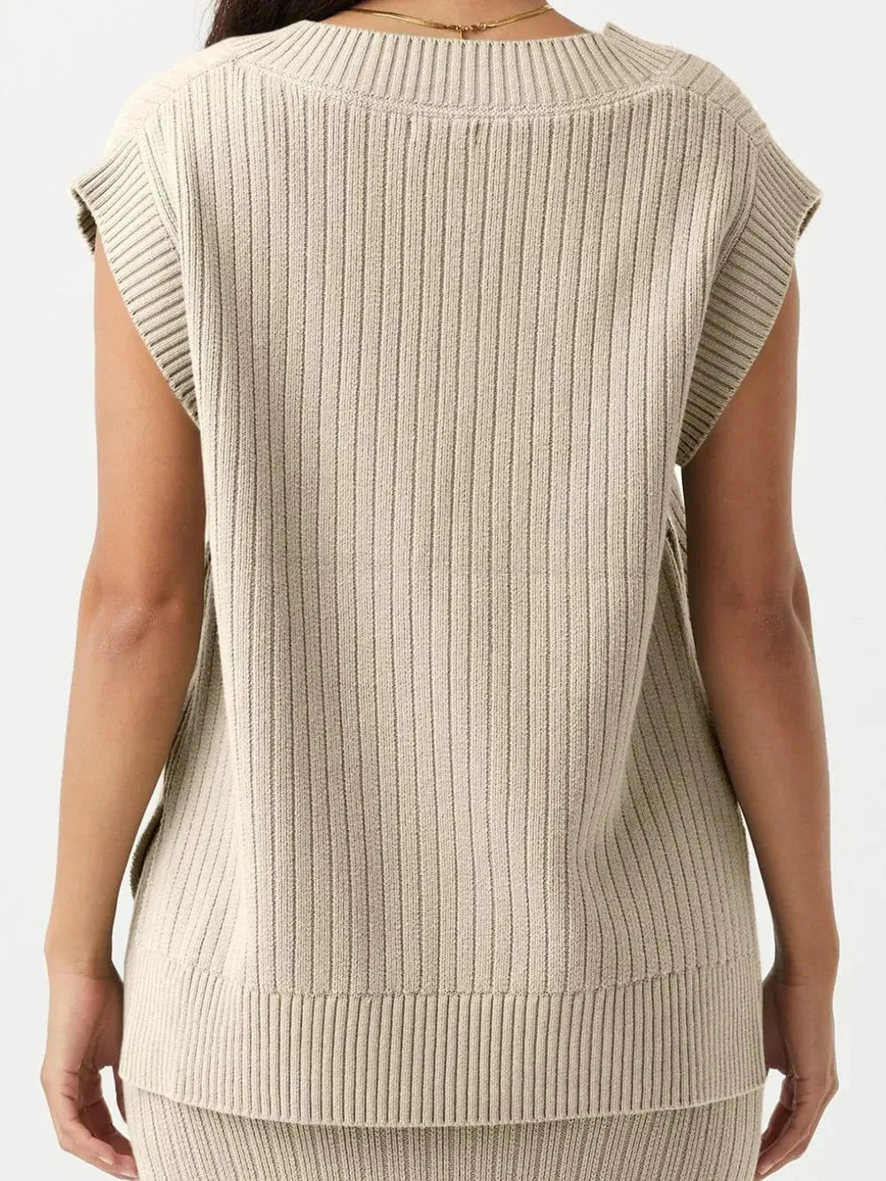 V-neck sleeveless casual loose pullover sweater vest eprolo