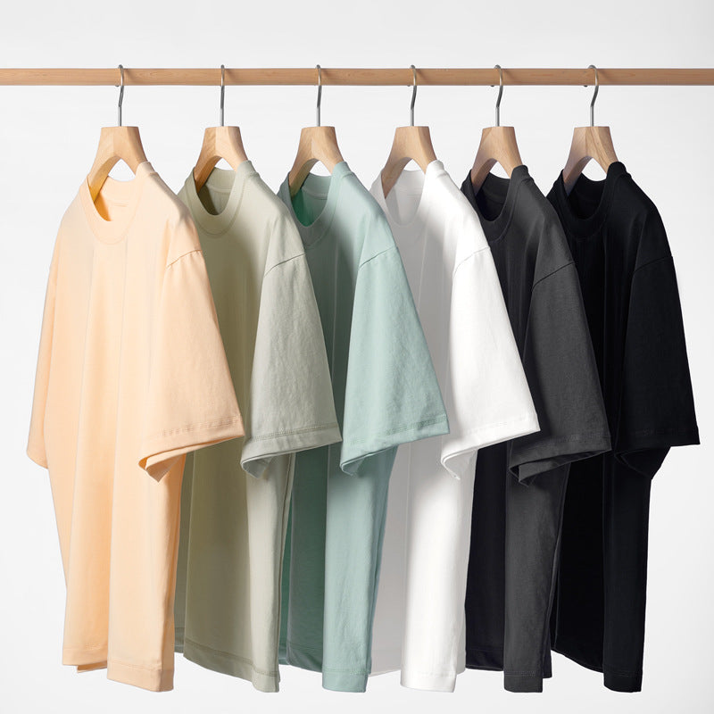 Ice cotton sunscreen cool t-shirt men's solid color breathable casual summer short-sleeved clothes