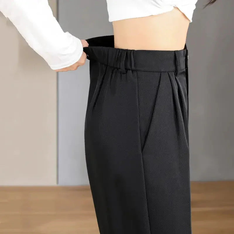 Women Chic Office Wear Straight Pants ZENDROP