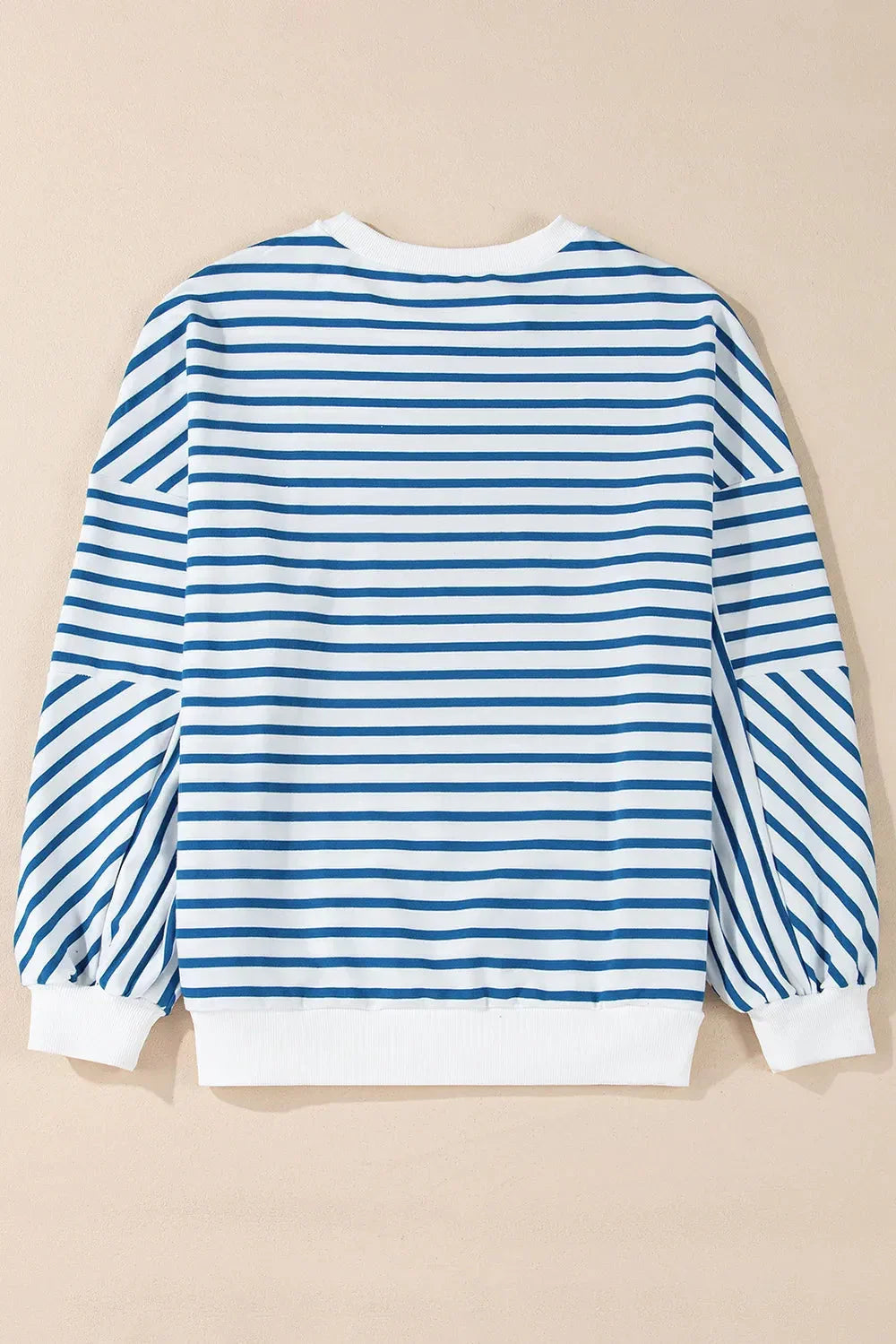 Striped Round Neck Long Sleeve Sweatshirt eprolo