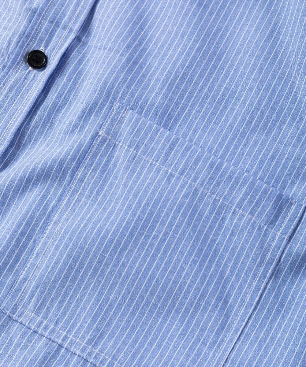 Striped Collared Neck Long Sleeve Shirt eprolo