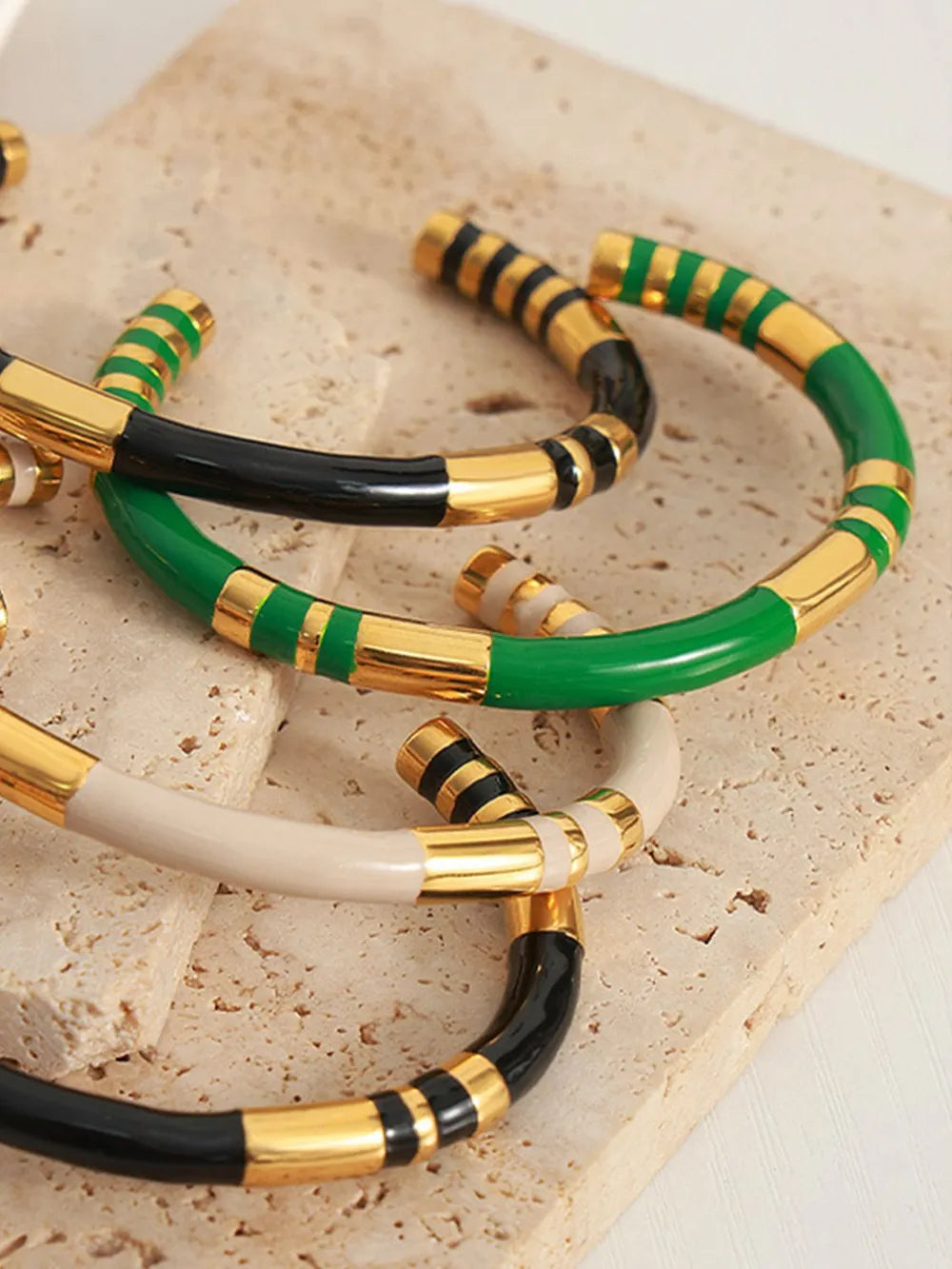 Enamel Titanium Steel Cuff Bracelet eprolo
