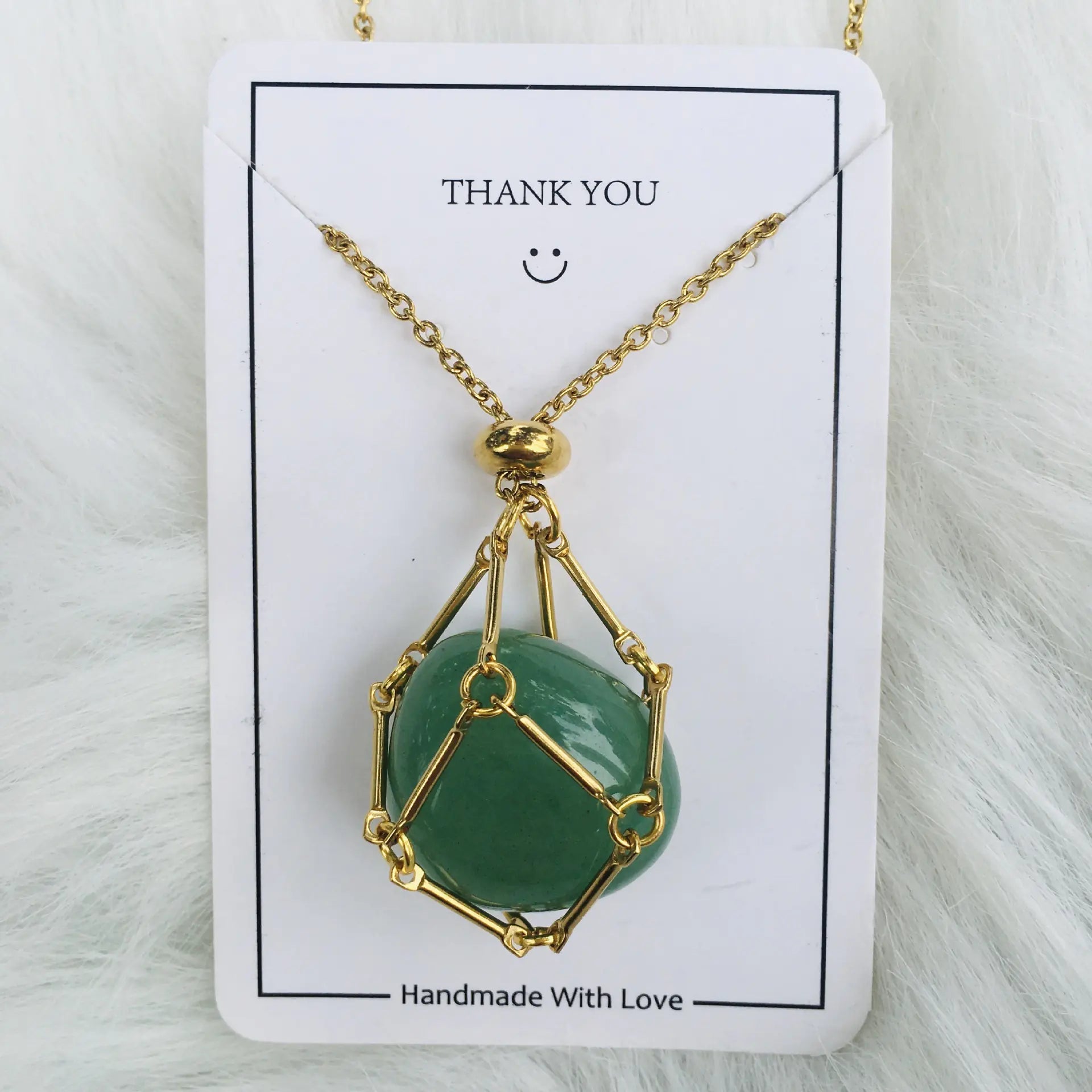 Crystal Raw Stone Pendant Necklace ZENDROP