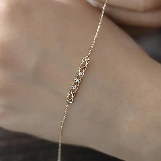 Sterling Silver Bracelet for Unique Female Style ZENDROP