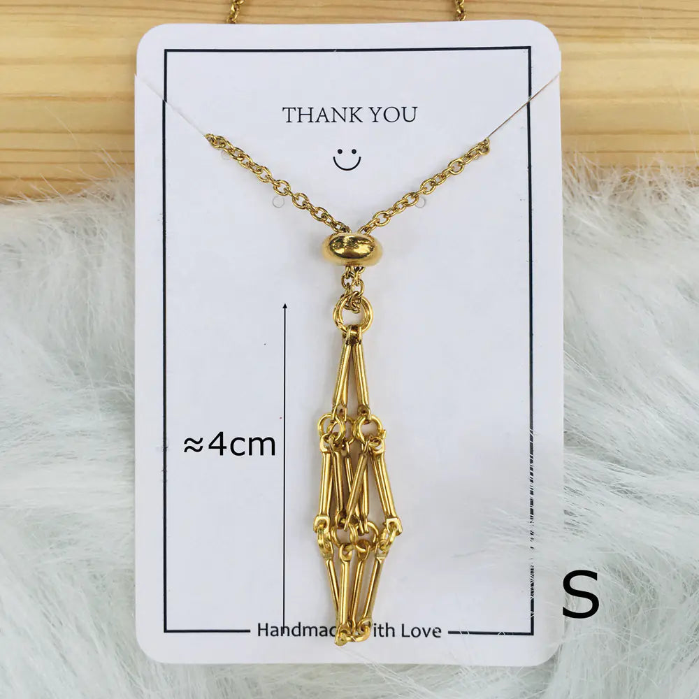 Crystal Raw Stone Pendant Necklace ZENDROP