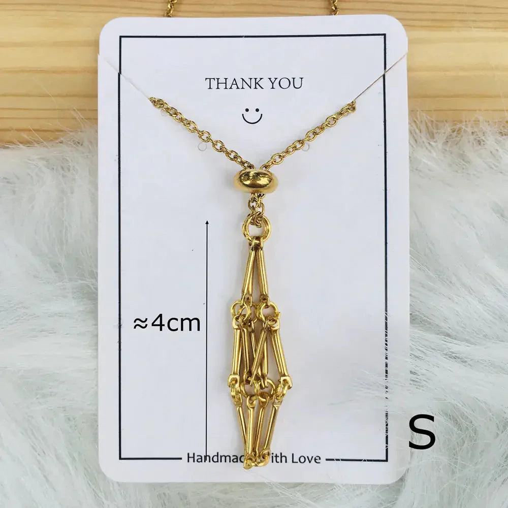 Crystal Raw Stone Pendant Necklace ZENDROP