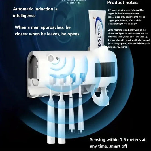 Toothbrush UV Sterilizer with Wall Mounted Holder (1pc) ZENDROP