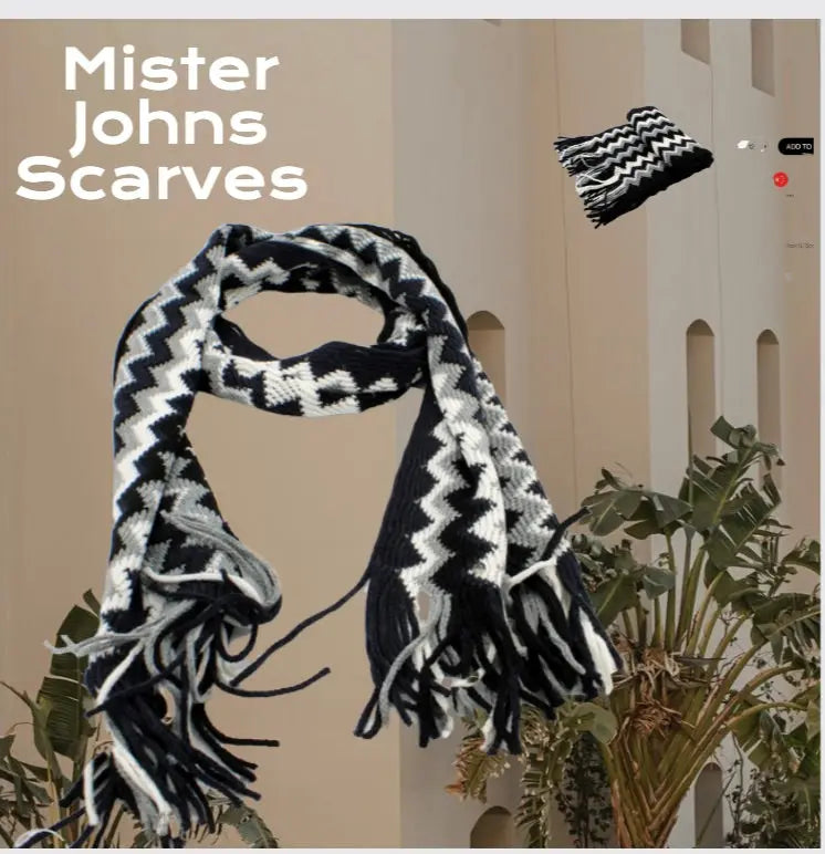 Stunning Multi coloured curvy stripes Unisex Scarves