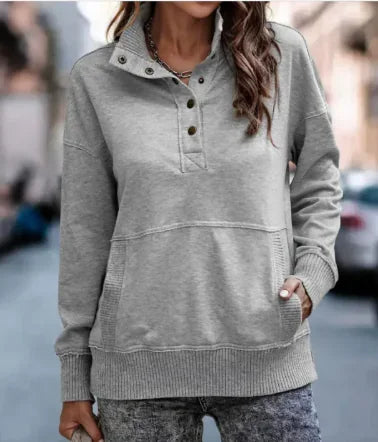Women's Long Sleeve Button-Up Sweater