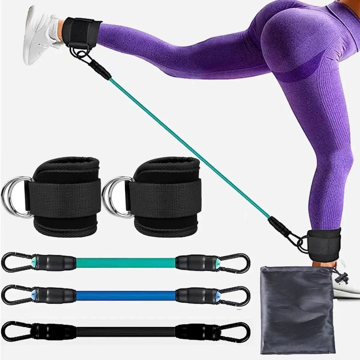 Ankle Strap Resistance Bands Hip Leg Strength Pull Rope Fitness Elastic Training Home Yoga Pilate Crossfit Workout Gym Equipment CJDROPSHIPPING