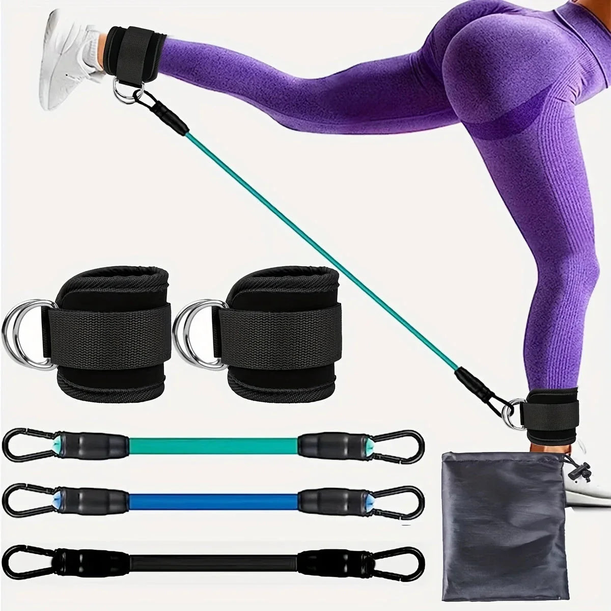 Ankle Strap Resistance Bands Hip Leg Strength Pull Rope Fitness Elastic Training Home Yoga Pilate Crossfit Workout Gym Equipment CJDROPSHIPPING