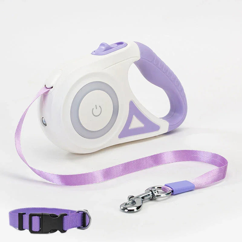 Dog Leash Retractable Leash And Dog Collar Spotlight Automatic Pet Dog Cat Traction Rope For Small Medium Dogs Pet Product CJDROPSHIPPING