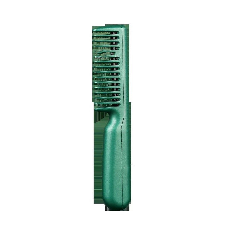 2 In 1 Wireless Straight Hair Comb Portable USB Charging Negative -Ion Smoothing Straightener Curling Comb Hair Brush CJDROPSHIPPING