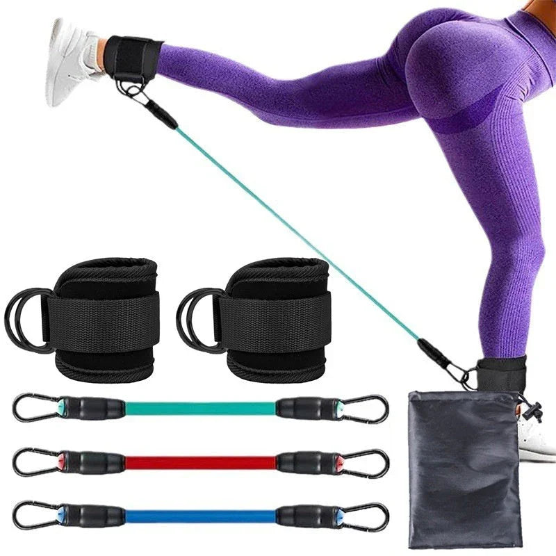 Ankle Strap Resistance Bands Hip Leg Strength Pull Rope Fitness Elastic Training Home Yoga Pilate Crossfit Workout Gym Equipment CJDROPSHIPPING